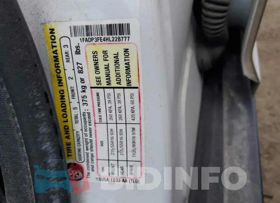 1FADP3FE4HL228777 Photo# 12
