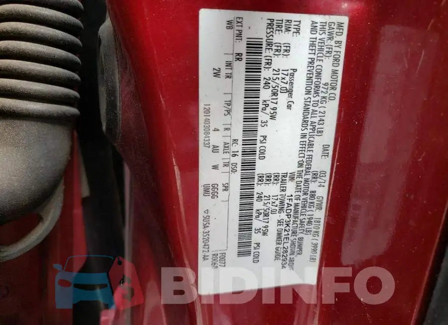 1FADP3K21EL282934 Photo# 12
