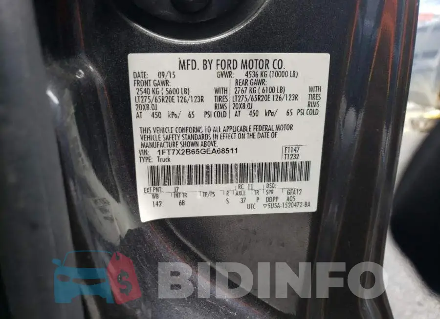 1FT7X2B65GEA68511 Photo# 12