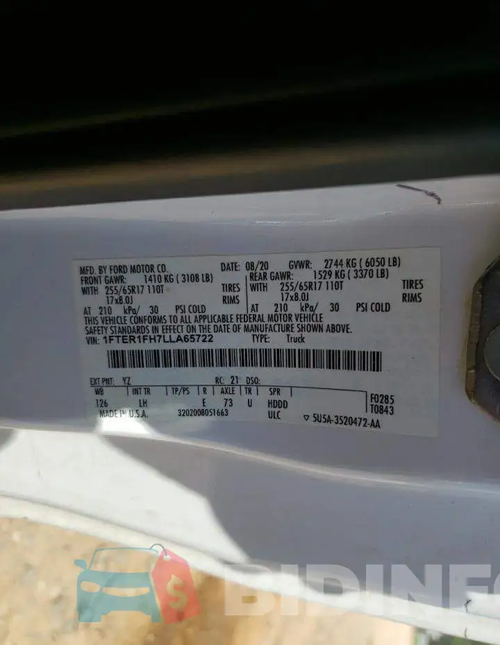 1FTER1FH7LLA65722 Photo# 12