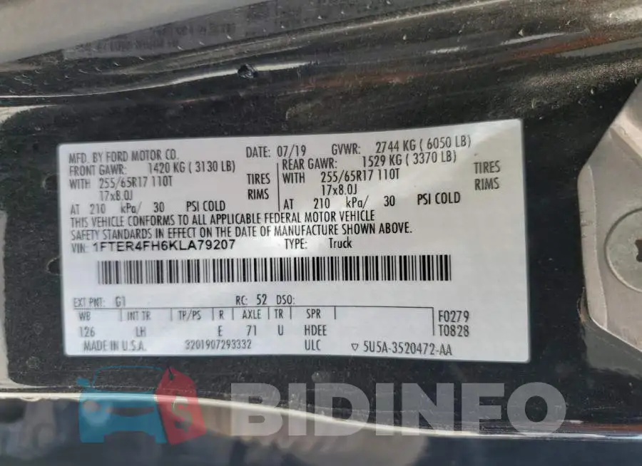1FTER4FH6KLA79207 Photo# 12