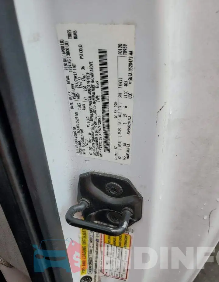 1FTEX1CFXFKD12895 Photo# 13