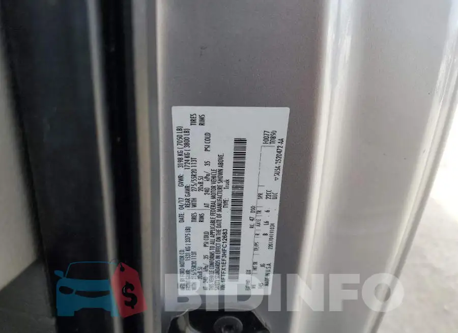1FTFX1EF3HFC12683 Photo# 12