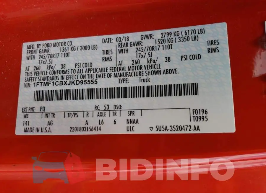 1FTMF1CBXJKD95555 Photo# 13