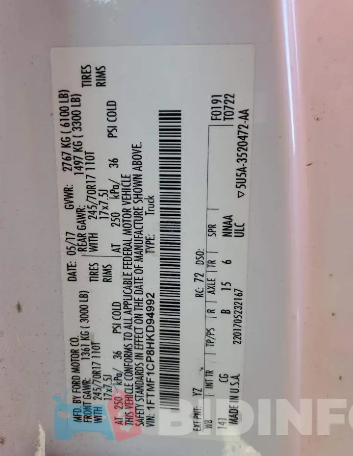 1FTMF1CP8HKD94992 Photo# 12