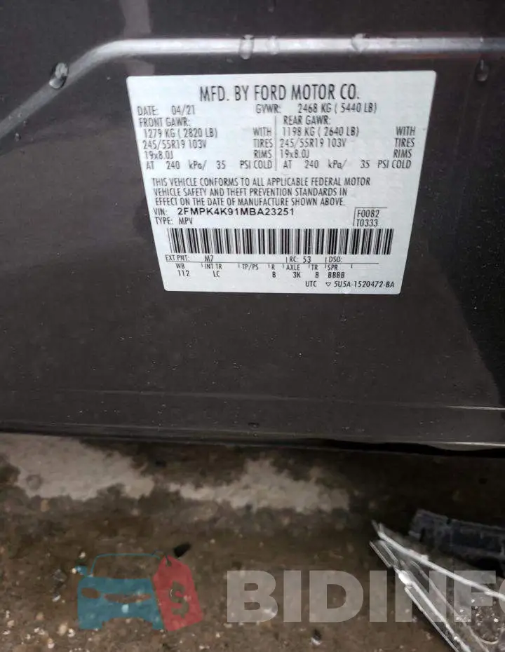 2FMPK4K91MBA23251 Photo# 14