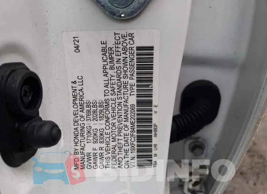 19XFC2F84ME202069 Photo# 12