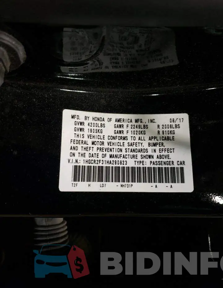 1HGCR2F31HA290823 Photo# 12