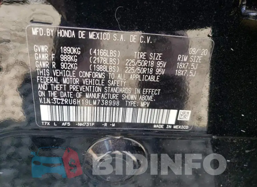3CZRU6H19LM738998 Photo# 13