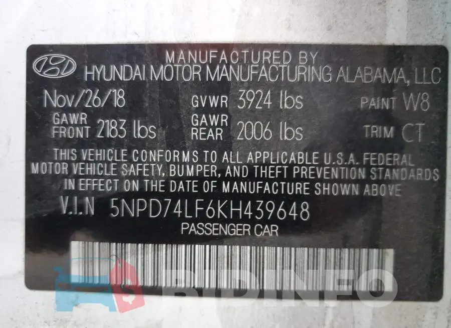 5NPD74LF6KH439648 Photo# 12