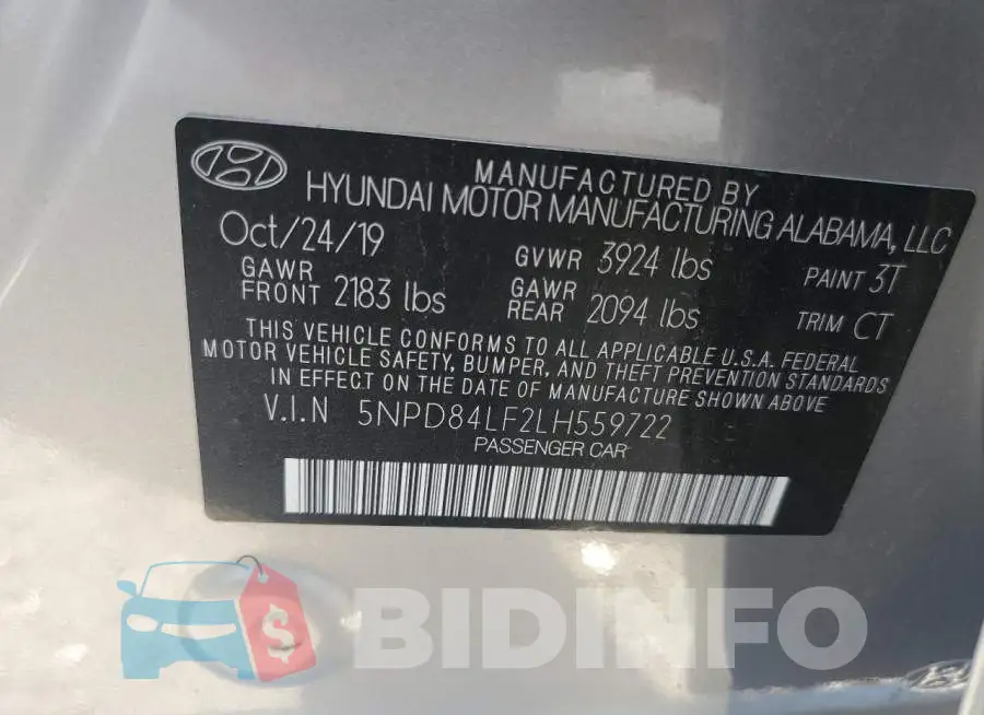5NPD84LF2LH559722 Photo# 12