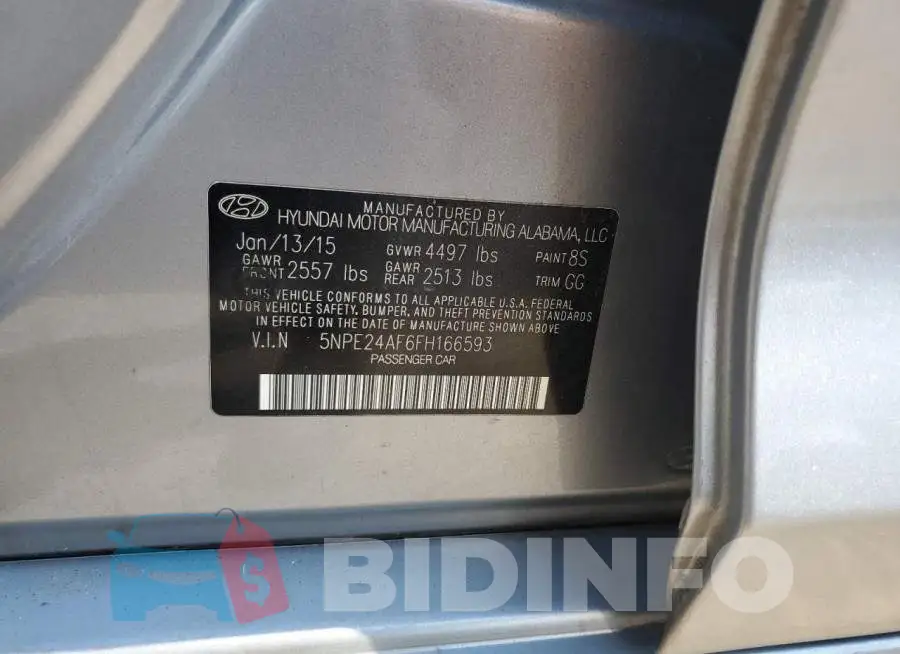 5NPE24AF6FH166593 Photo# 12