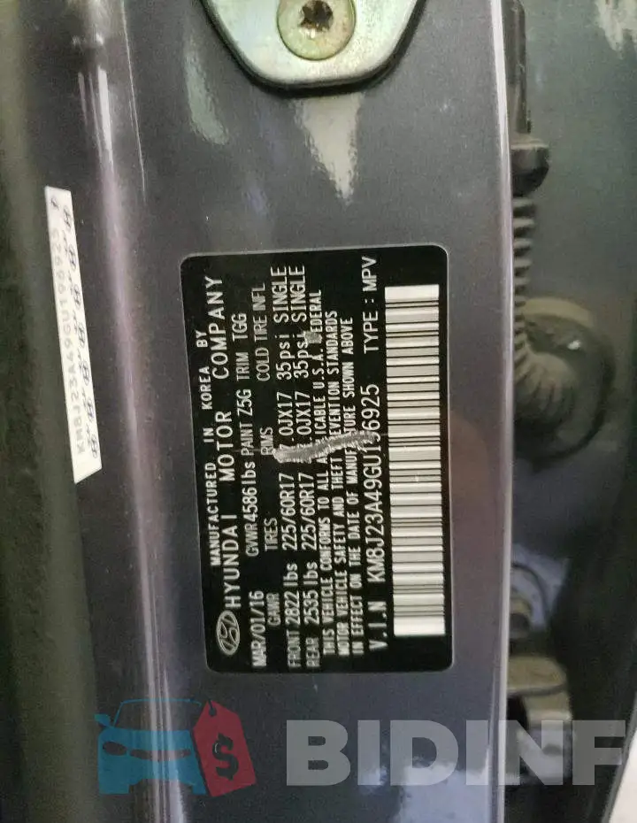 KM8J23A49GU196925 Photo# 13