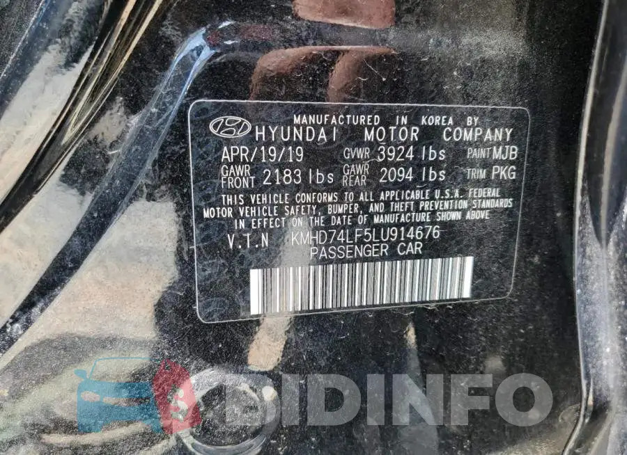 KMHD74LF5LU914676 Photo# 12