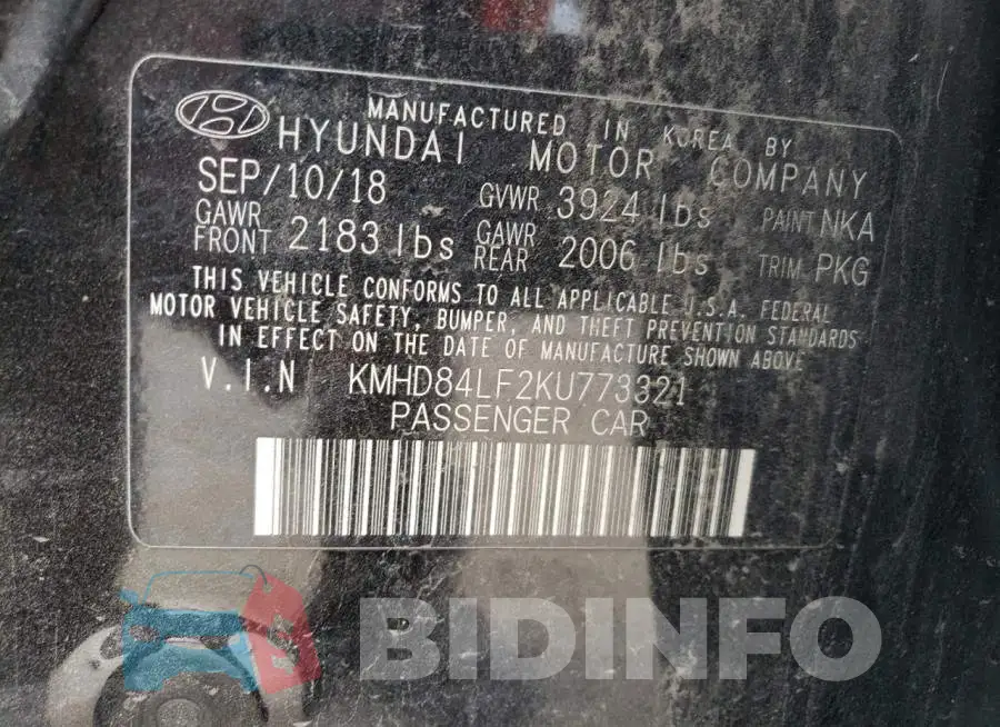 KMHD84LF2KU773321 Photo# 13