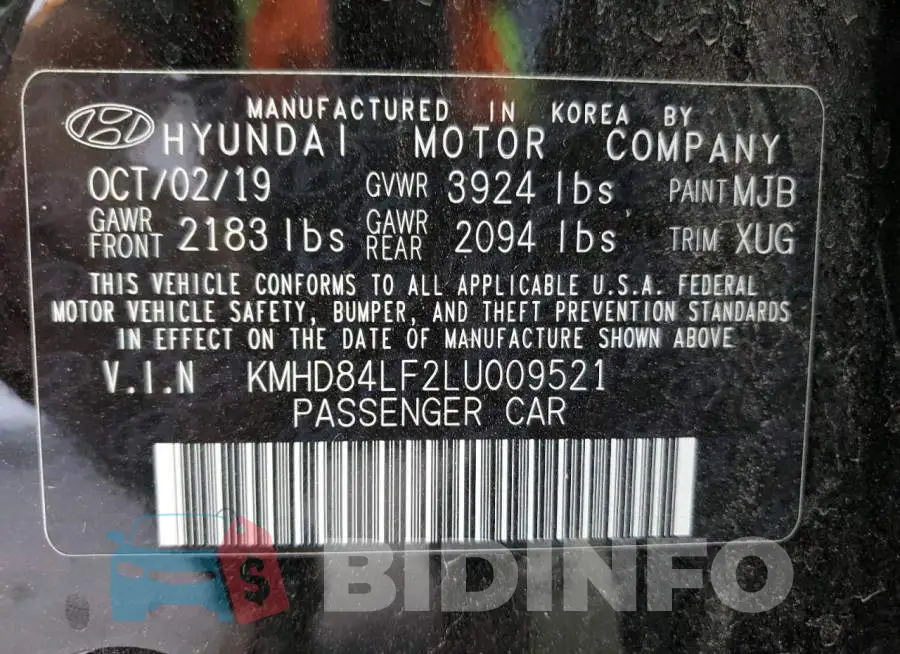KMHD84LF2LU009521 Photo# 12