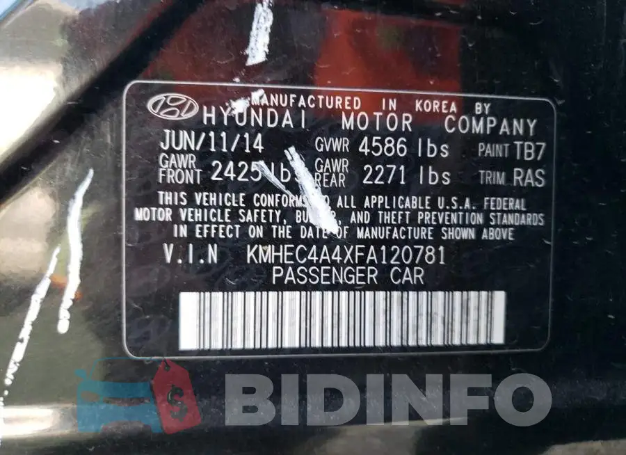 KMHEC4A4XFA120781 Photo# 12