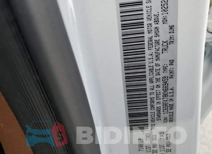 1C6SRFKT8KN669459 Photo# 13