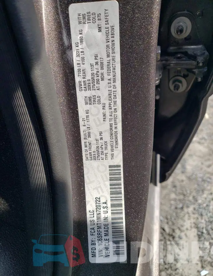 1C6SRFMT1MN720722 Photo# 12