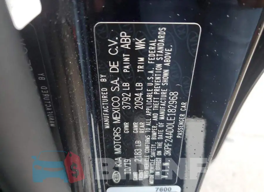 3KPF24AD0LE182968 Photo# 12