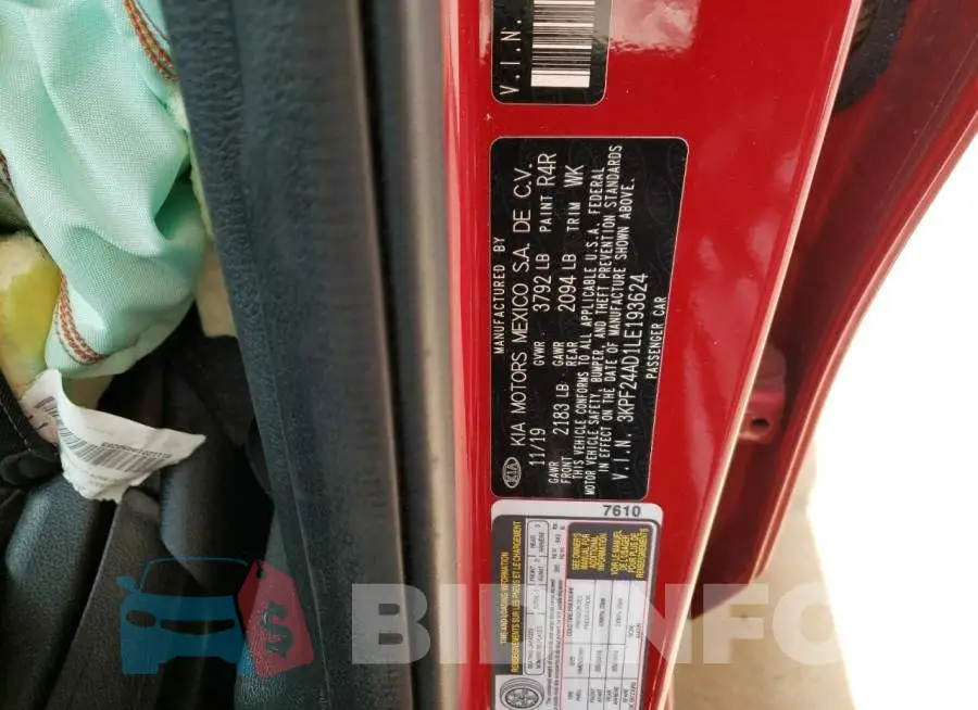 3KPF24AD1LE193624 Photo# 13