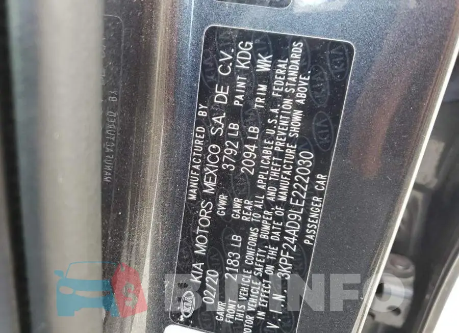 3KPF24AD9LE222030 Photo# 12
