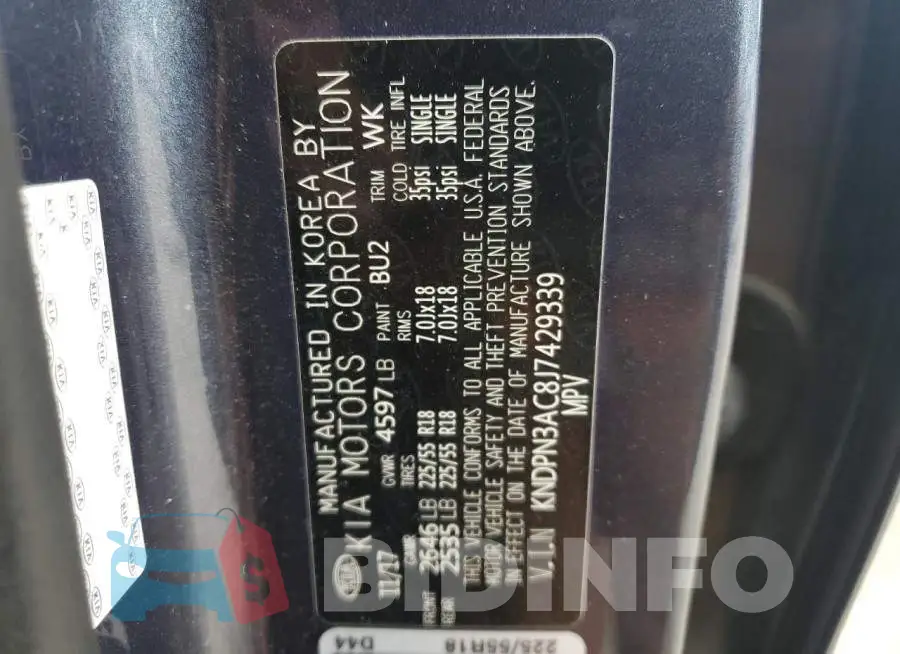 KNDPN3AC8J7429339 Photo# 12