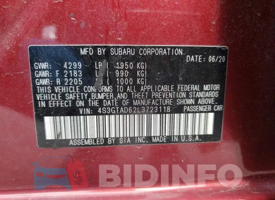 4S3GTAD62L3723118 Photo# 12