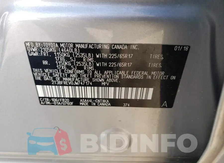 2T3BFREV0JW747174 Photo# 14