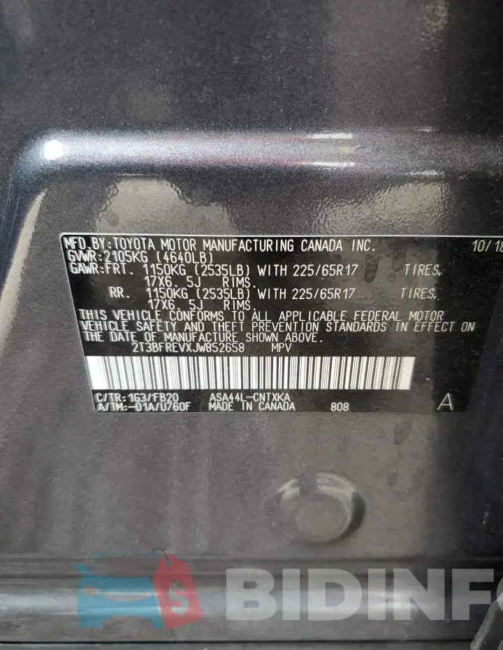 2T3BFREVXJW852658 Photo# 14