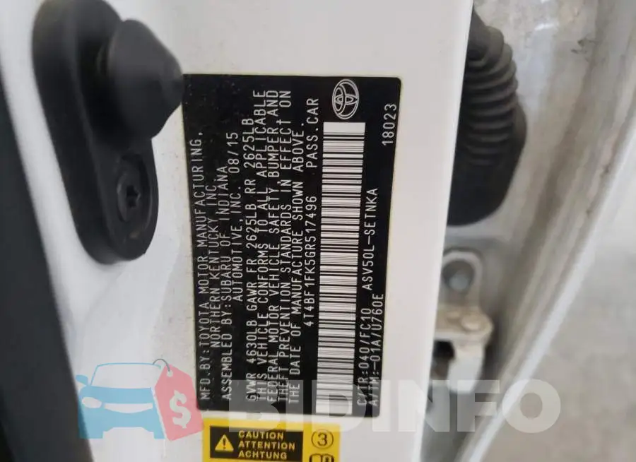 4T4BF1FK5GR517496 Photo# 12