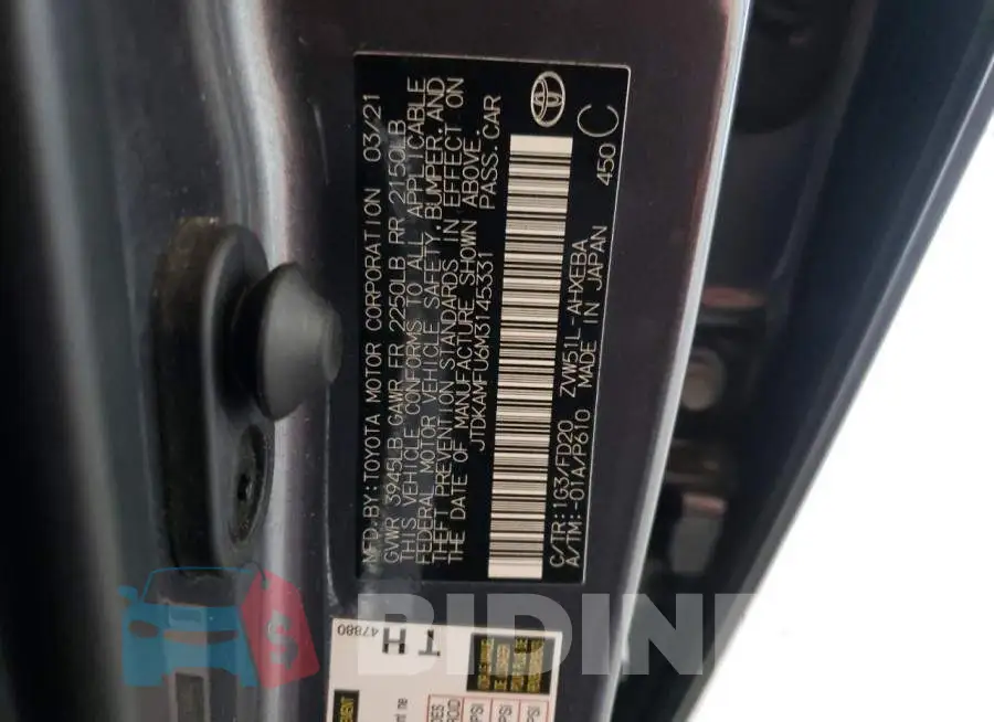 JTDKAMFU6M3145331 Photo# 13