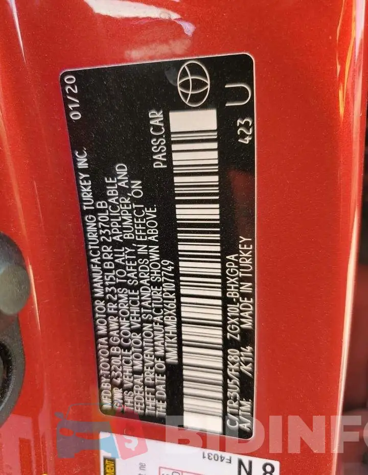 NMTKHMBX6LR107749 Photo# 13