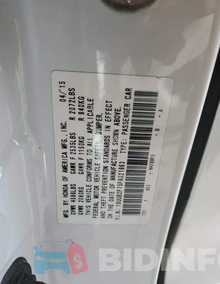19UUB2F75FA021863 Photo# 12