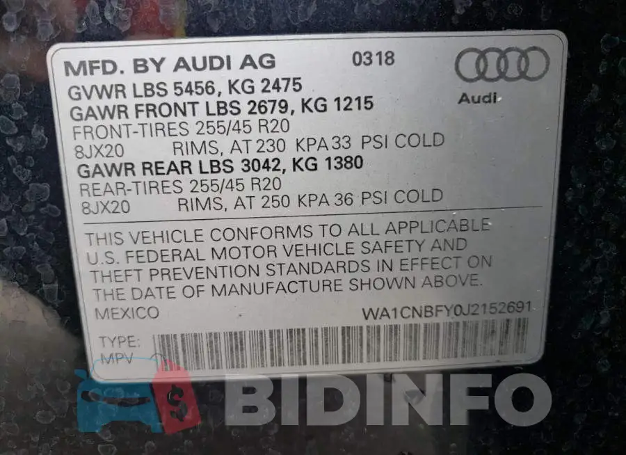 WA1CNBFY0J2152691 Photo# 13