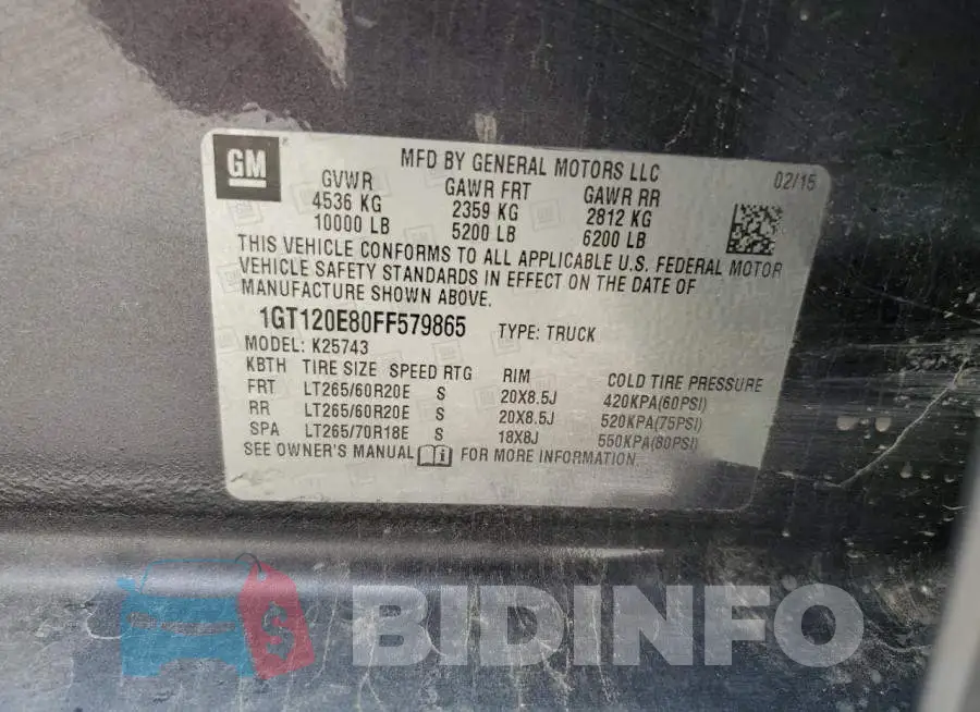 1GT120E80FF579865 Photo# 12