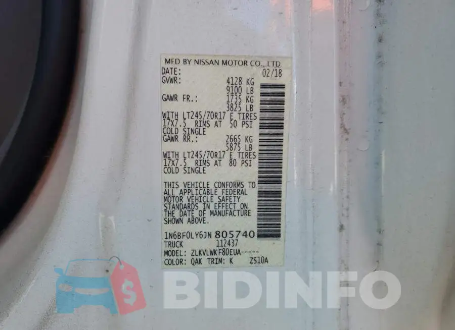 1N6BF0LY6JN805740 Photo# 14