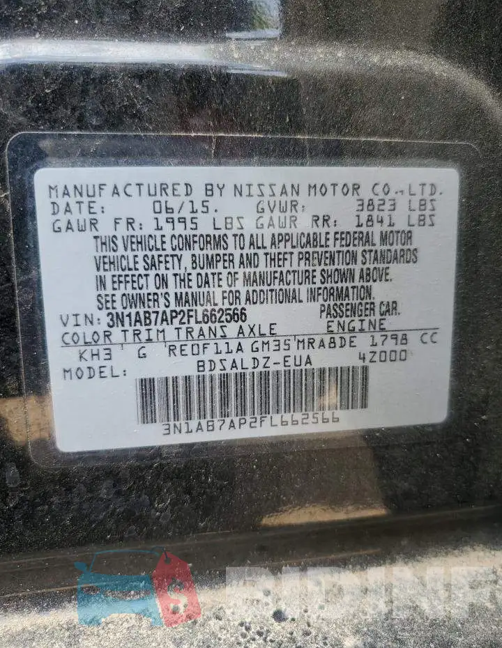 3N1AB7AP2FL662566 Photo# 12