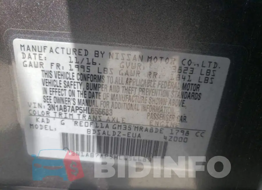 3N1AB7AP5HL656683 Photo# 13