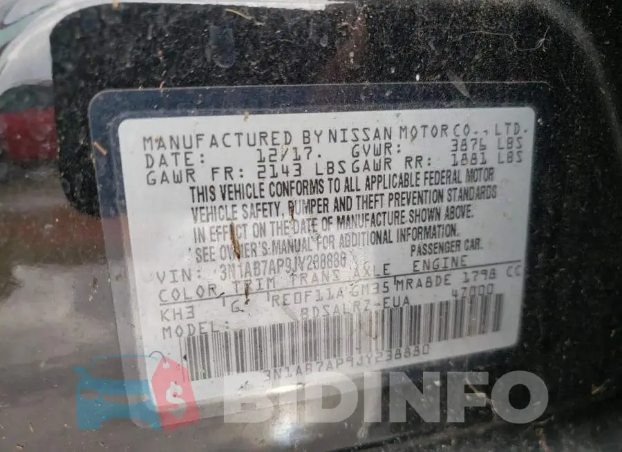 3N1AB7AP9JY238880 Photo# 12
