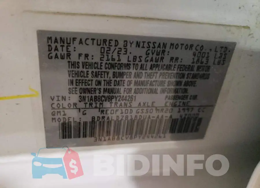 3N1AB8CV8PY244261 Photo# 12
