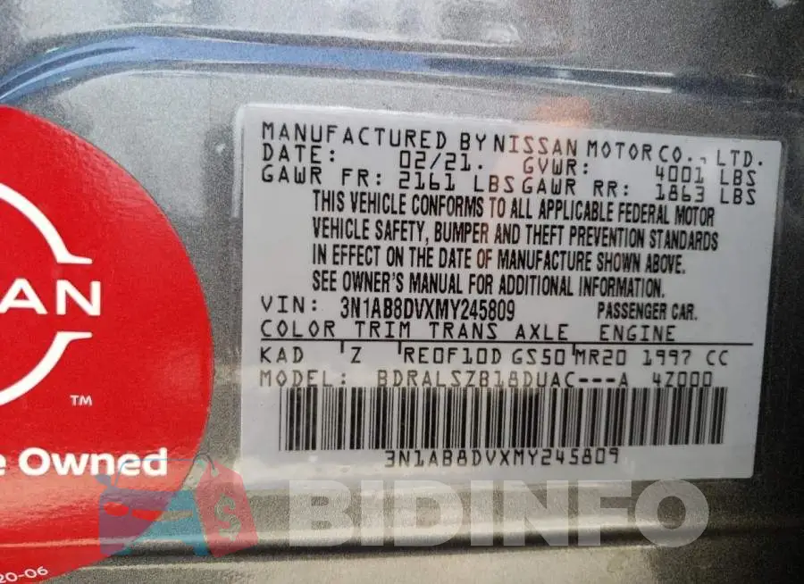 3N1AB8DVXMY245809 Photo# 12