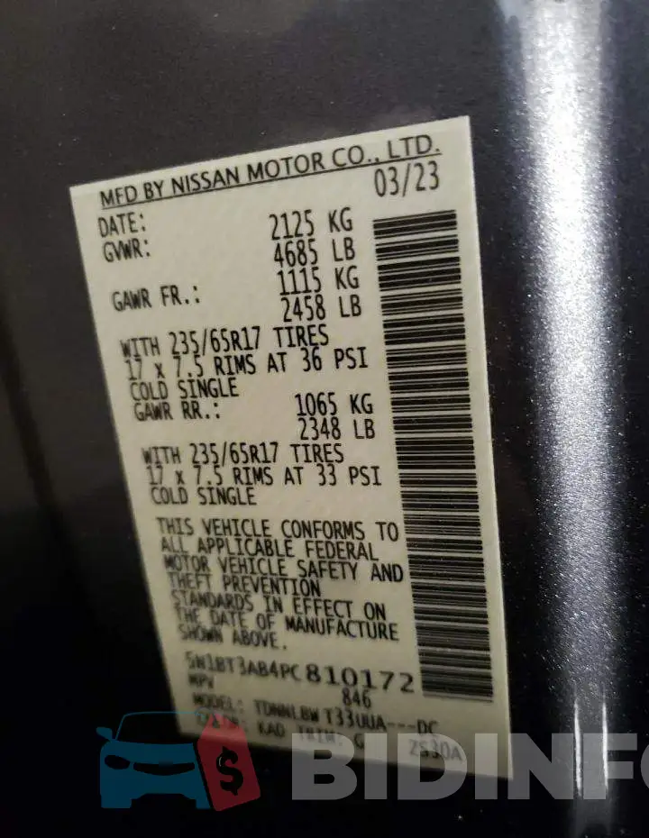 5N1BT3AB4PC810172 Photo# 13