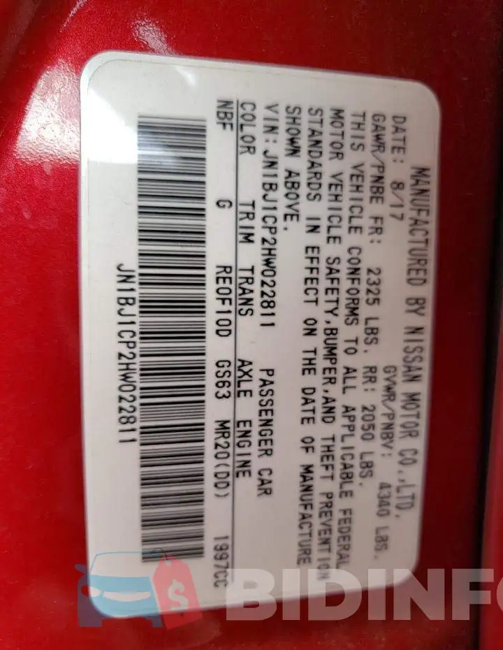 JN1BJ1CP2HW022811 Photo# 13