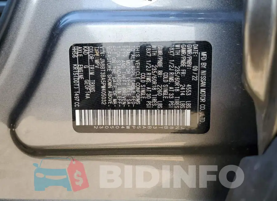 JN8BT3BA5PW405032 Photo# 12