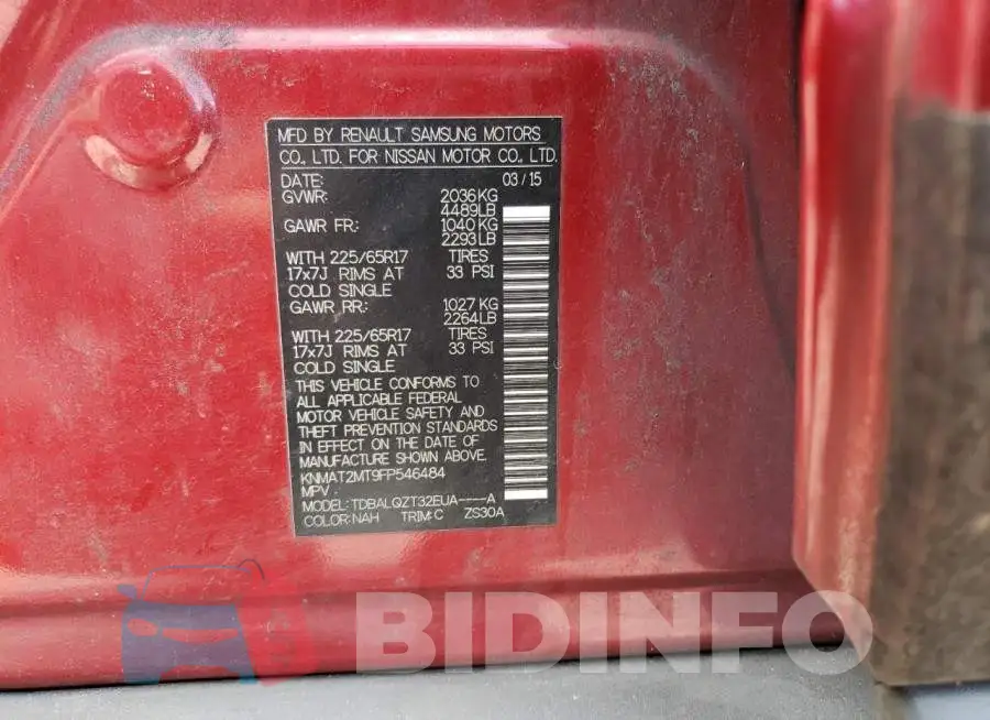 KNMAT2MT9FP546484 Photo# 13
