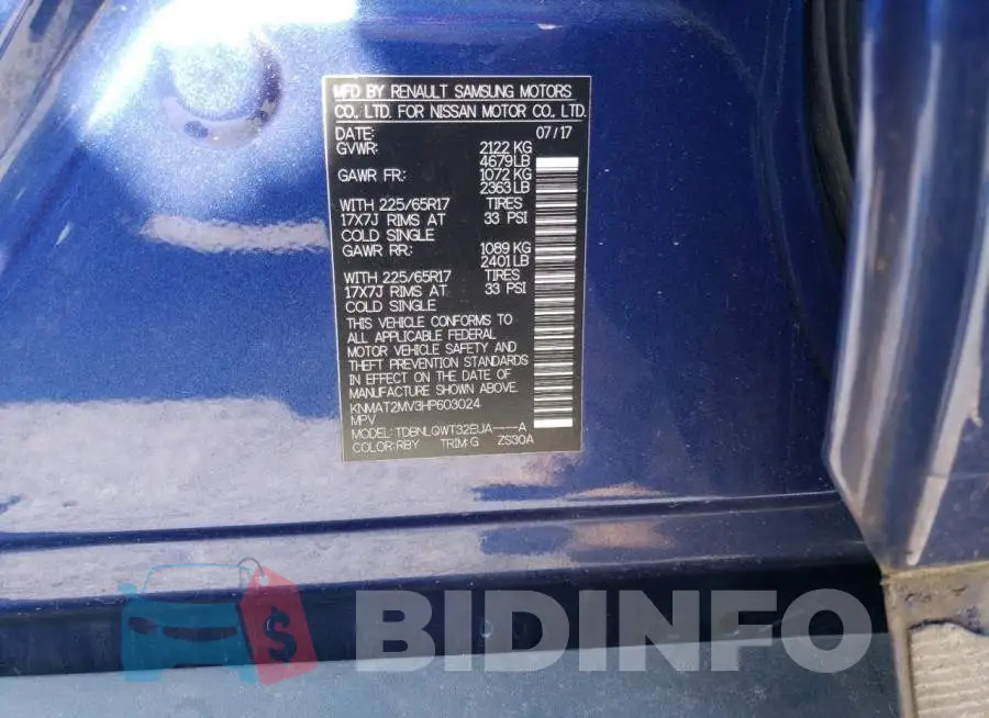 KNMAT2MV3HP603024 Photo# 13