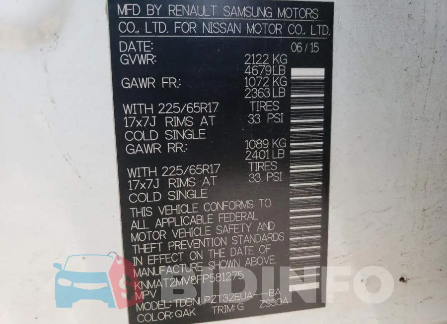 KNMAT2MV8FP581275 Photo# 13