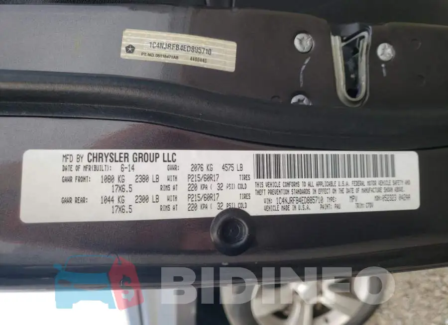 1C4NJRFB4ED885710 Photo# 13