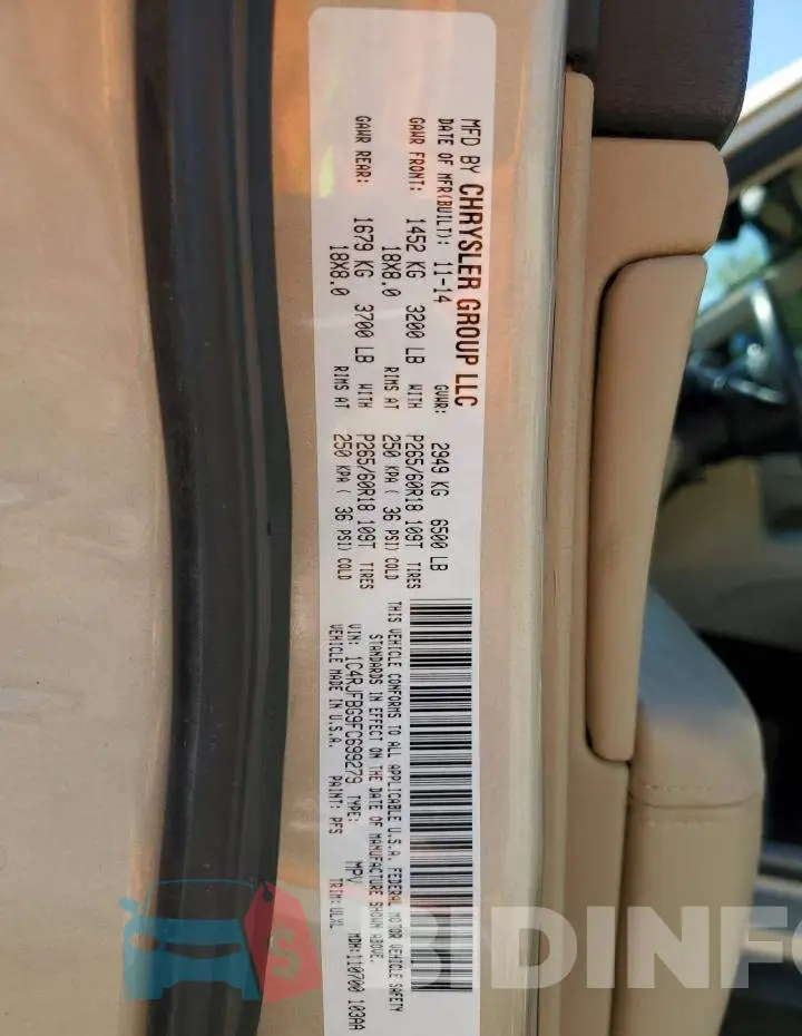 1C4RJFBG9FC699279 Photo# 13
